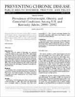 Prevalence of Overweight Obesity and Comorbid Conditions Among US and Kentucky Adults 20002002
