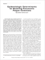 Epidemiologic Determinants for Modeling Pneumonic Plague Outbreaks