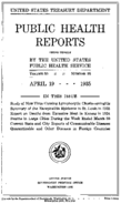 Public Health Reports  v 50 no 16  cover