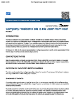 Company President Falls to His Death from Roof FACE 8812