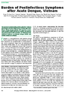 Burden of Postinfectious Symptoms after Acute Dengue Vietnam