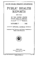 Public Health Reports  v 47 no 41  cover