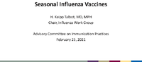 Seasonal Influenza Vaccines