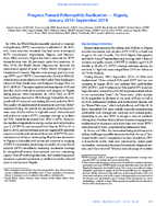 Progress Toward Poliomyelitis Eradication  Nigeria January 2013September 2014