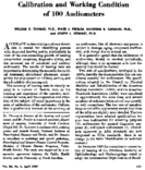Calibration and working condition of 100 audiometers
