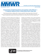 Characteristics of Adult Outpatients and Inpatients with COVID19  11 Academic Medical Centers United States MarchMay 2020 Early Release