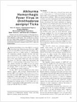 Alkhurma Hemorrhagic Fever Virus in Ornithodoros savignyi Ticks