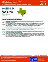 CDCs Investments to Combat Antibiotic Resistance Threats Houston TX Fiscal Year 2018