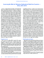 Assessing the Risks for Polio Virus Outbreaks in PolioFree Countries  Africa 20122013