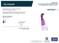 DE Congressional District 01 Stroke and Federally Qualified Health Centers Map 118th Congress