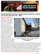 Captain Died After Crew was Trapped During a Search for a Civilian in a 3rd Floor Apartment Fire  Maine