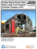 Coffee Stand Owner Dies When Leak from Propane Cylinder Causes a Fire