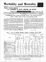 Morbidity and Mortality Weekly Report For release September 12 1958 Vol 7 No 36