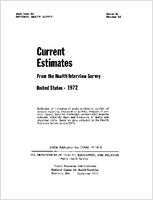 Current estimates from the health interview survey United States 1972