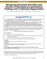 Weighing Potential Benefits and Harms of Mycoplasma genitalium Testing and Treatment Approaches