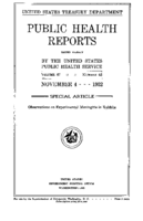 Public Health Reports  v 47 no 45  cover