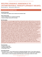 HELPING ENHANCE ADHERENCE TO ANTIRETROVIRAL THERAPY PROJECT HEART