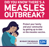 Did You Know Theres a Measles Oubreak social media graphic