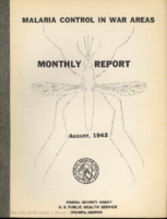 Malaria Control in War Areas monthly report  August 1943