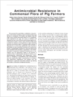 Antimicrobial Resistance in Commensal Flora of Pig Farmers