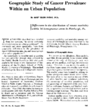 Geographic study of cancer prevalence within an urban population