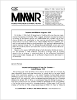 Morbidity and Mortality Weekly Report MMWR October 7 1994  Vol 43  No 39