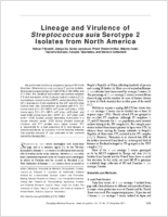 Lineage and Virulence of Streptococcus suis Serotype 2 Isolates from North America