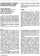 Enrolling Community Physicians And Their Patients In A Study Of Prevention In The Elderly