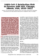 SARSCoV2 Reinfection Risk in Persons with HIV Chicago Illinois USA 20202022