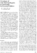 Prevalence of four enteropathogenic E coli groups in preschool children