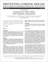 Caregivers of Older Adults With Cognitive Impairment
