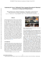 Explaining the Unseen Multimodal VisionLanguage Reasoning for Situational Awareness in Underground Mining Disasters