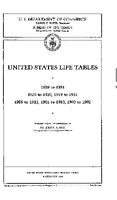 UNITED STATES LIFE TABLES 1929 to 1931 1920 to 1929 1919 to 1921 1909 to 1911 1901 to 1910 1900 to 1902