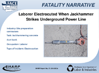 Fatality Narrative Laborer Electrocuted When Jackhammer Strikes Underground Power Line  Slideshow