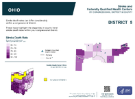 OH Congressional District 05 Stroke and Federally Qualified Health Centers Map 118th Congress
