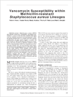 Vancomycin Susceptibility within Methicillinresistant Staphylococcus aureus Lineages
