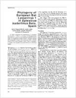 Phylogeny of European Bat Lyssavirus 1 in Eptesicus isabellinus Bats Spain
