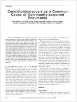 Coccidioidomycosis as a Common Cause of Communityacquired Pneumonia