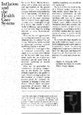 Inflation and the Health Care System