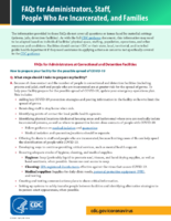 FAQs for Correctional and Detention Facilities April 9 2020