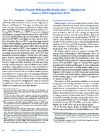 Progress Toward Poliomyelitis Eradication  Afghanistan January 2012September 2013
