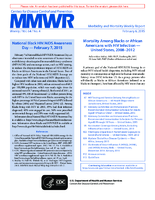MMWR Morbidity and Mortality Weekly Report Vol 64 No 4 February 6 2015