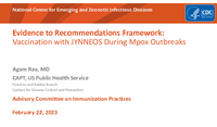 Evidence to recommendations framework  vaccination with JYNNEOS during Mpox outbreaks