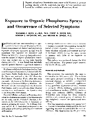 Exposure to organic phosphorus sprays and occurrence of selected symptoms