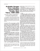 Probable Dengue Virus Infection Among Italian Troops East Timor 19992000