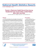 Trends in electronic health record use among residential care communities United States 2012 2014 and 2016