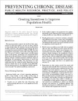 Creating Incentives to Improve Population Health