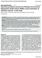 Exploring Associations Between the Phthalate Environmental Reproductive Health Literacy PERHL Scale  Biomarkers of Phthalate Exposure A Pilot Study