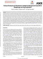 Failure Analysis of AbutmentLoaded Underground Coal Mine Stoppings During Explosion
