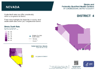 NV Congressional District 04 Stroke and Federally Qualified Health Centers Map 118th Congress